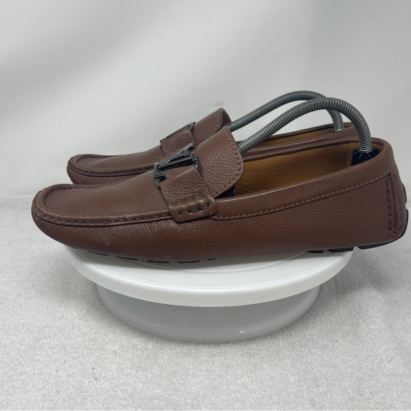 Authentic Louis Vuitton Monte Carlo Brown Leather Men’s Slip On Loafer LV US 8.5 - Picture 3 of 7